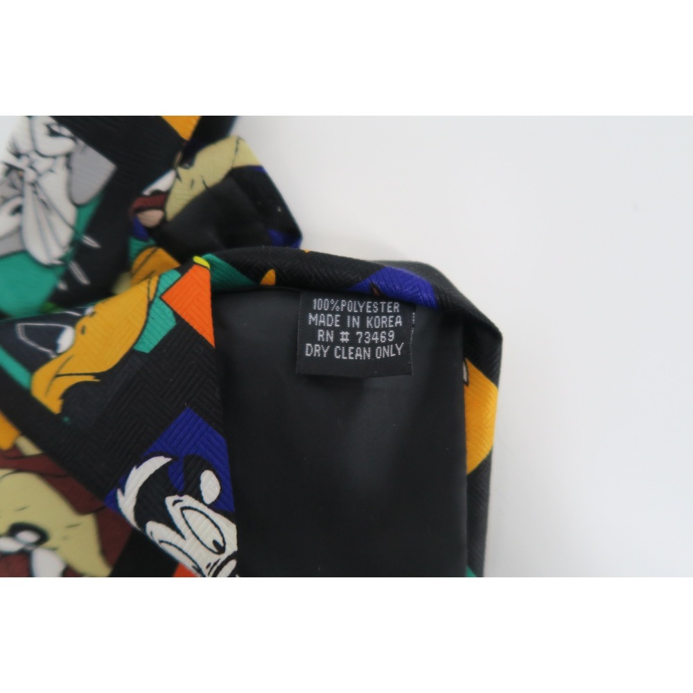 1998 Looney Tunes Characters Black Polyester Necktie Men's Fun Novelty - Picture 2 of 6